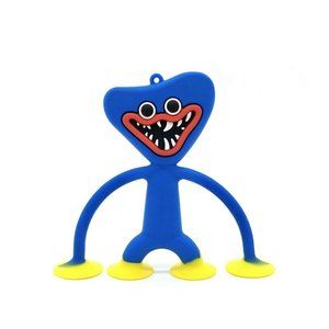 Huggy Wuggy Poppy Playtime Keychain Blue Monster Toy Pendant With Suction Cups